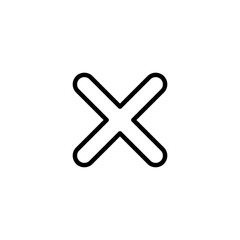 Obraz premium Close icon logo design. Delete sign and symbol. cross sign