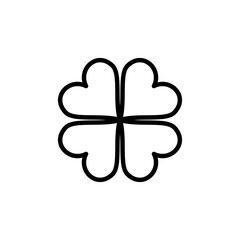 Clover icon logo design. clover sign and symbol. four leaf clover icon.