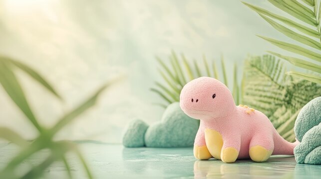 Space Pastel Pink Moment Moschops Plush Prehistoric