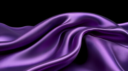 Luxurious Deep Purple Silk Drape