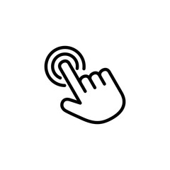Hand click icon logo design. pointer sign and symbol. hand cursor icon