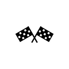 Racing flag icon logo design. race flag sign and symbol.Checkered racing flag icon