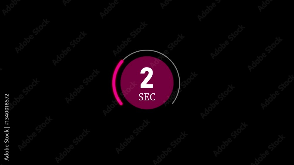 Poster animated countdown from 5 to 0 seconds with smooth timer motion. precise countdown animation for tim