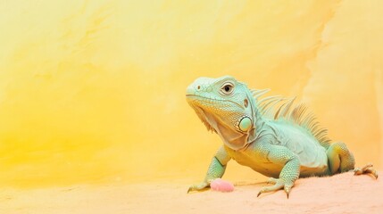 Fototapeta premium Space Pastel Green Perspective Prehistoric Yellow Empty