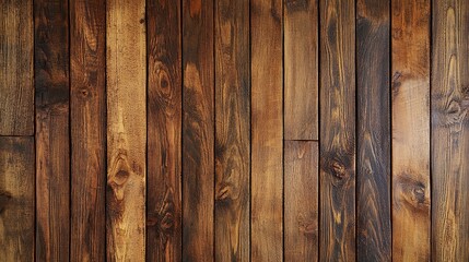 Obraz premium Dark Brown Wooden Planks Texture Background Rustic Natural Wood Grain Pattern Design Element Seamless Wood Surface Vintage Style Brown Wooden Boards 
