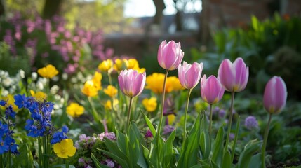 Fototapeta premium Colorful Spring Flower Garden