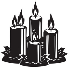 candle silhouettes