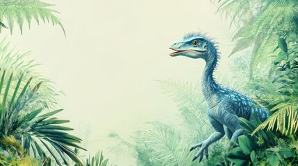 Space Pastel Blue Overview Jungle Empty Prehistoric