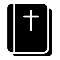 Obraz premium Bible Book Easter Glyph Icon
