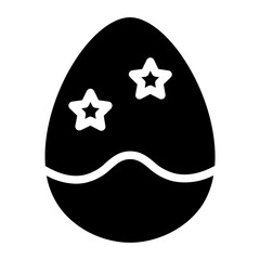 Bunny Easter Egg Glyph Icon