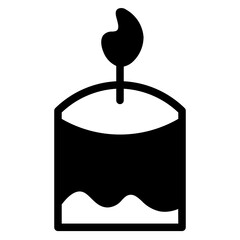 Candle Lamp Light Glyph Icon