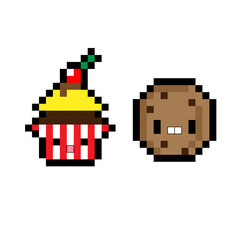 Obraz premium pixel coockies and cream