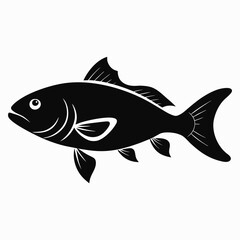 Fototapeta premium Fish Silhouette Vector for Aquatic Themes