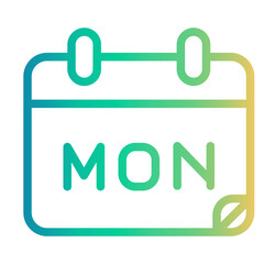 calendar Line Gradient Icon