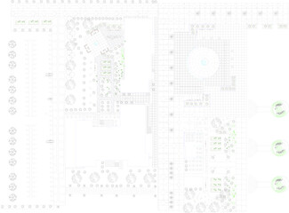 vector sketch illustration architectural design site plan landscape city park