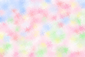 春の花や自然をイメージしたクレヨン画の背景