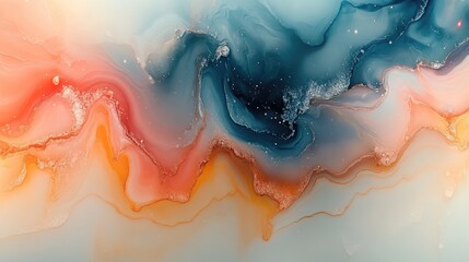 Obraz premium Abstract fluid art with swirling colors