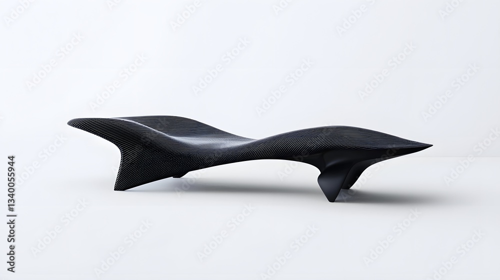 Fototapete a conceptual streamlined carbon fiber sculpture showcasing the advanced material s lightweight and r