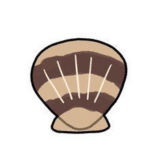 ホタテの貝殻のイラスト