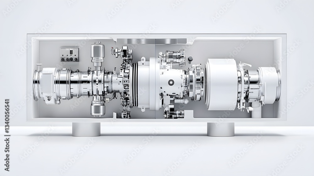 Aufkleber A detailed cross section view showcasing the internal components and structure of plumbing pipes on a minimalistic white background