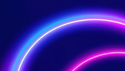 Futuristic Neon Curves, Abstract Design, Digital Art, Modern Aesthetic, Deep Cyan and Magenta Colors