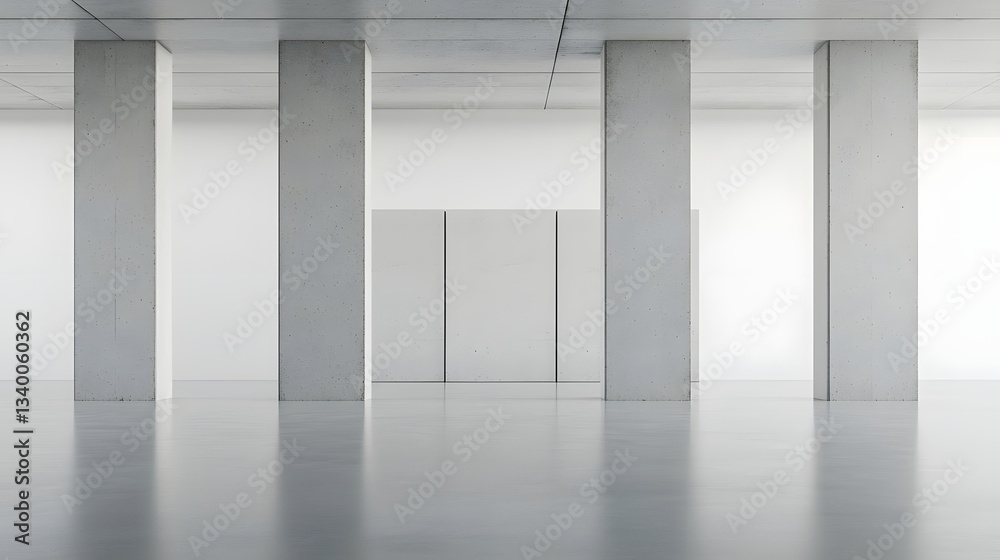 Poster a minimalist architectural depiction of economic isolation with a high concrete wall blocking the fl