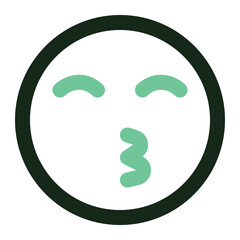 kiss icon for illustration