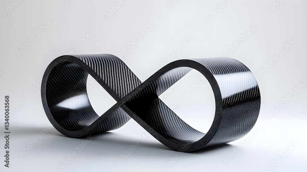 Leinwandbilder a sleek contemporary abstract sculpture made from interlocking carbon fiber strands creating a visua
