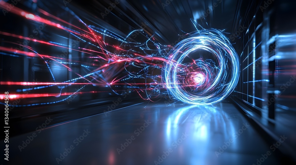 Leinwandbilder A swirling luminous vortex of energy and light drawing objects into a mysterious otherworldly realm beyond the boundaries of our known universe