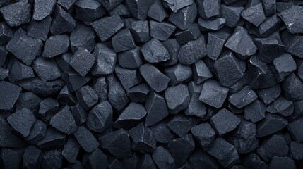Close-up of textured black coal stones