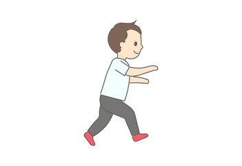 子ども, 走る, 運動, 元気, 活発, 遊び, 幼児, 男の子, 歩く, 動き, 笑顔, シンプル, 可愛い, 軽快, 健康, エネルギッシュ, ジョギング, 幼児教育, 幼稚園, 小学生, スポーツ, 運動習慣, 公園, 外遊び, 学校, イラスト, ゲーム, 走る姿, ポーズ, カジュアル