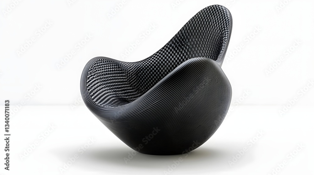 Leinwandbilder an crafted carbon fiber chair featuring a sleek organic shell like structure that provides a visuall