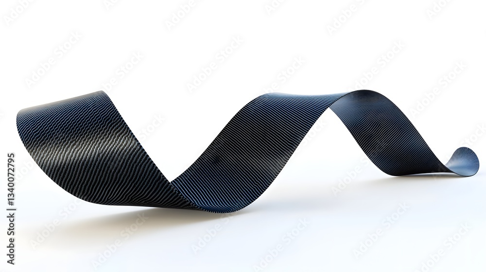 Poster captivating 3d render of a twisting intertwined carbon fiber mesh forming a dynamic abstract pattern