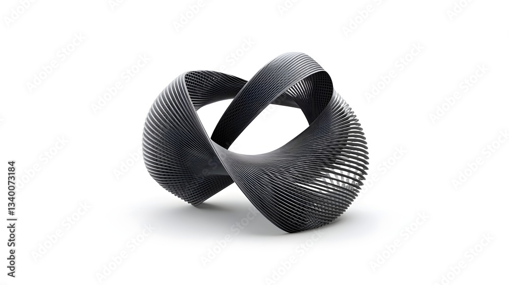 Poster captivating visualization of interlocked carbon fiber layers forming a dynamic aerodynamic spiral sh