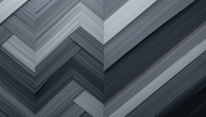 Obraz premium Modern Gray Chevron Patterns in Angular Layers for Stylish Interiors