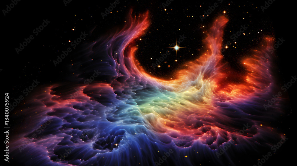 Wall mural a colorful nebula in deep space showcasing the beauty and complexity of cosmic dust and gas clouds f