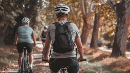 view of someone on a bicycle