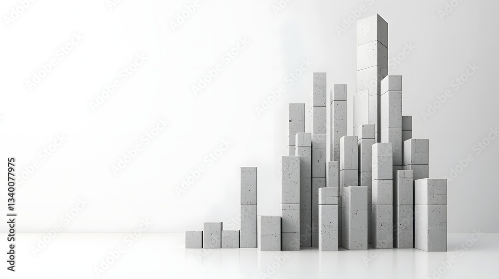 Aufkleber conceptual depicting economic protectionism as a fortress like structure built from import taxes and
