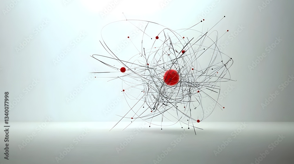 Leinwandbilder conceptual depicting the complex interconnectedness of quantum particles united by unseen forces in 