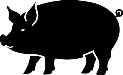 Show Pig Silhouette Illustration