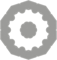 vector illustration of a circle in gray