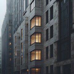 Obraz premium A charming city street featuring a timeless clock as a focal point amidst beautiful art deco architecture