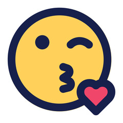 kiss icon for illustration
