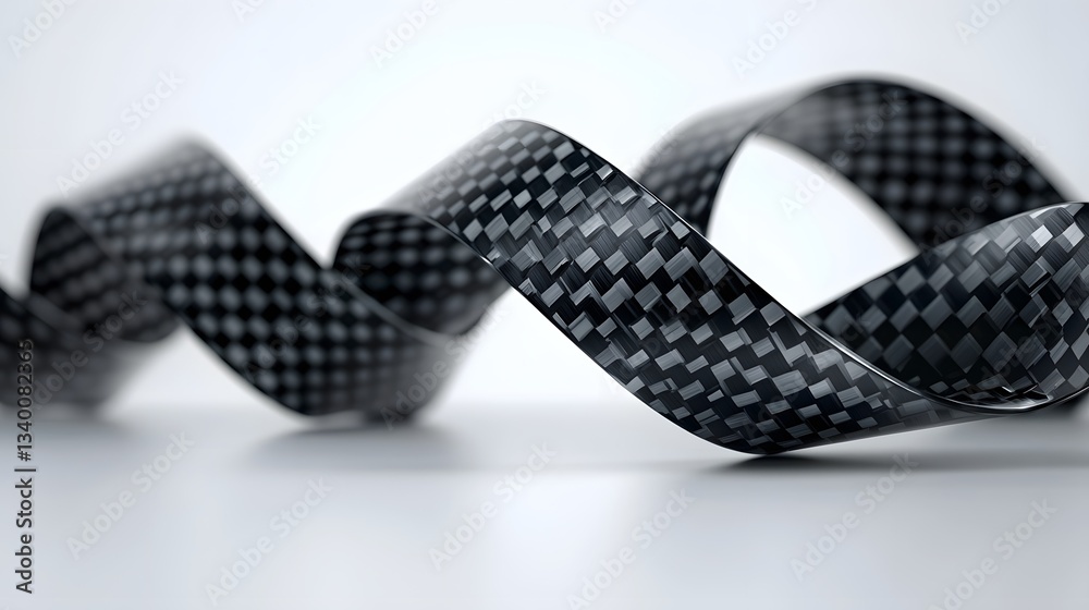 Poster Intricate carbon fiber patterns in a bold minimalist design that hints at the innovative future of materials and their applications in various industries