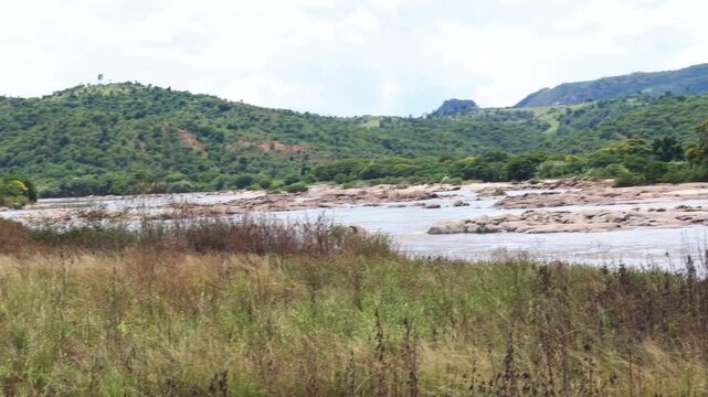vista do rio doce na cidade de Resplendor, Estado de Minas Gerais, Brasil