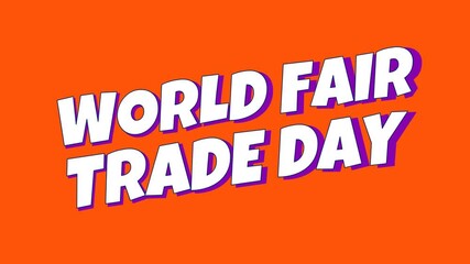 world fair trade day background illustration animation