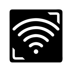 Wi-Fi signal icon symbolizing connectivity with a modern design  
