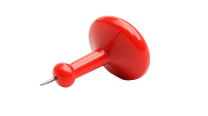 Red location icon, location pointer symbol and red map pin on a transparent background