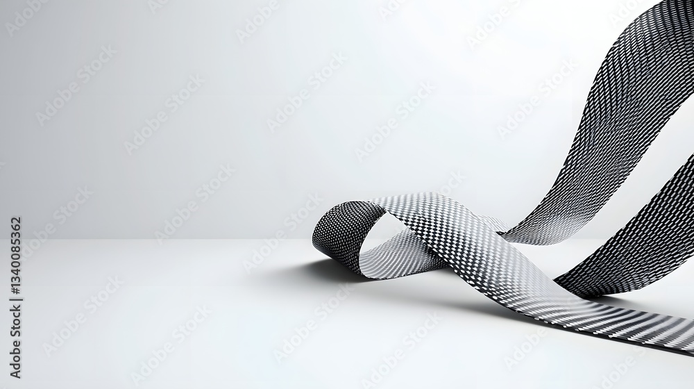Poster Sleek futuristic carbon fiber patterns in a dynamic sculpted design that showcases the potential of advanced materials in contemporary design