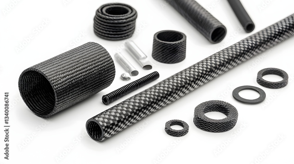 Aufkleber various carbon fiber components and products showcasing the material s lightweight yet robust proper